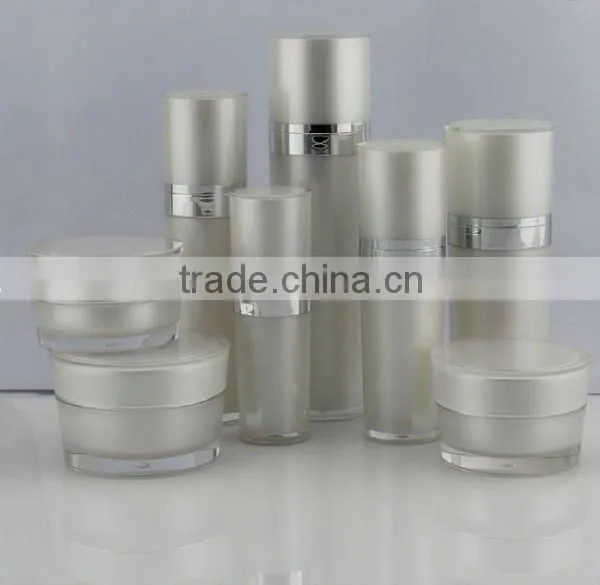 30ml Frosted Plastic Lotion Bottle Acrylic Liquid Bottle Cosmetic Packaging White Color