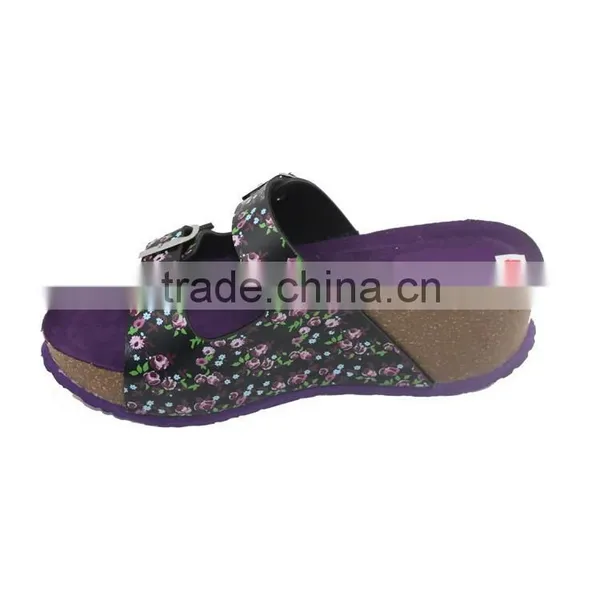 Sexy Women Wedge Heel Slippers Cheap Slippers With Buckle photo-5