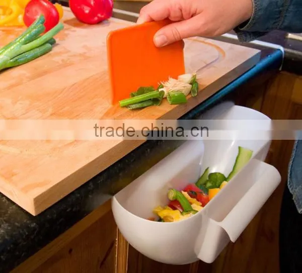 Plastic Kitchen Garbage Bowl,Trash Hanging Holder Bowl,Waste Storage Bin photo-4
