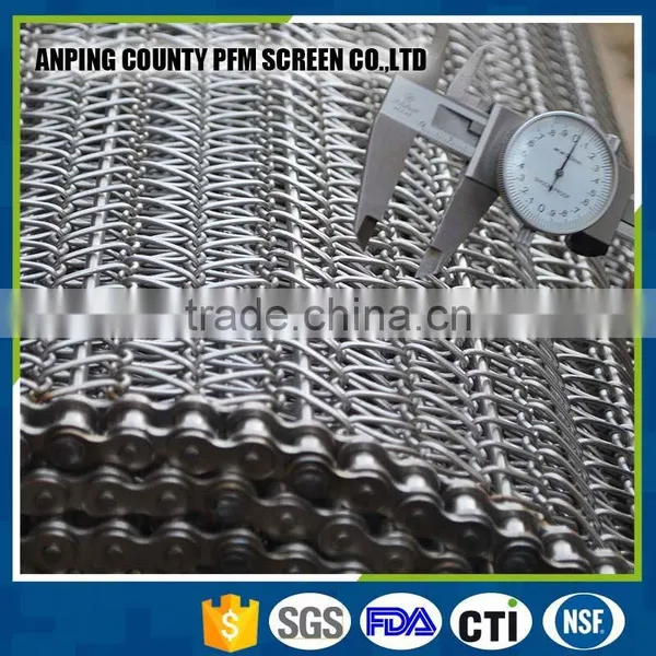 SGS Approvaled Different Open Mesh Size 304 Stainless Steel Metal Mesh Conveyor Belt photo-6