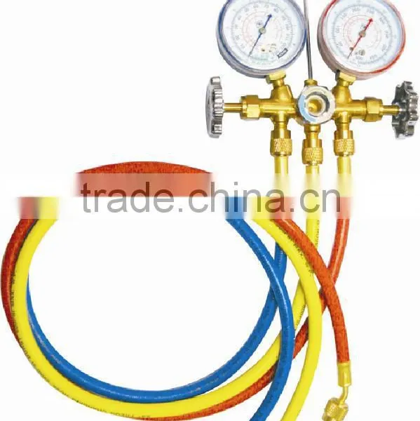A/C Manifold Set With Sight Glass / Manifold Brass Gauges Set / Manifold Gauge Set