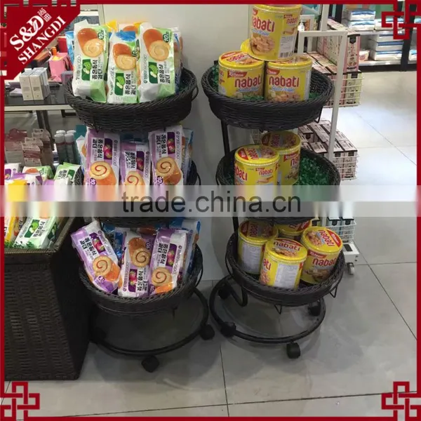 Competitive Price 3 Tier Vegetable Storage Rack With Round Shape Basket photo-3