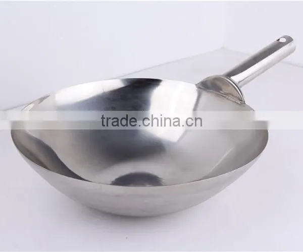 SGS Certificate Best 16 Inch Round Mini Stainless Steel Wok photo-6