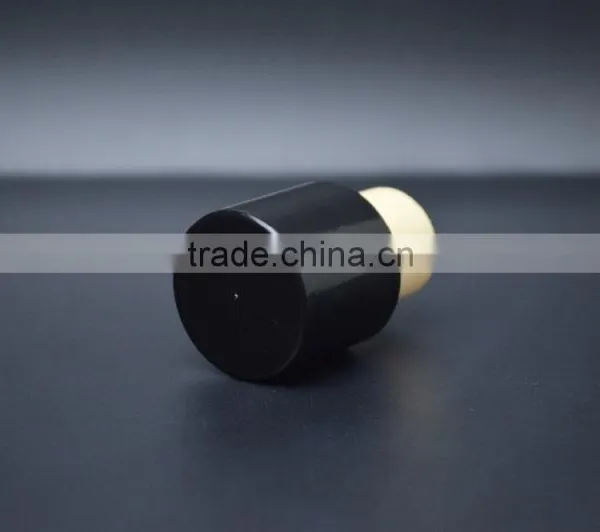 Black Plastic Cap With Synthestic Cork Tall Cork for Glass Bottle T-shape Cork photo-4
