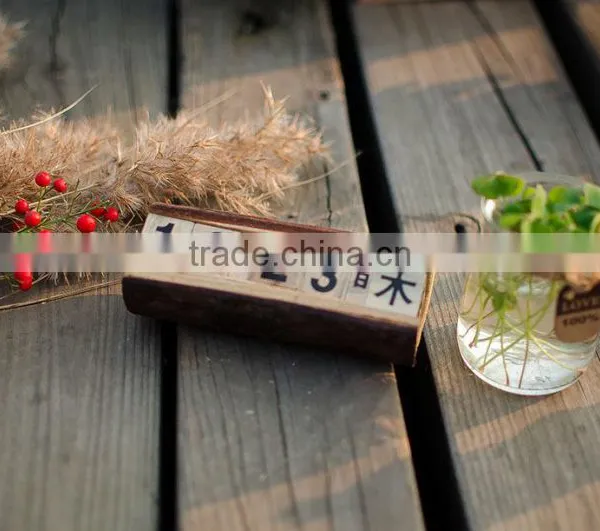 N534 Custom Wooden Calendar for Kids Wooden Desk Calendar Christmas Advent Calendar photo-4