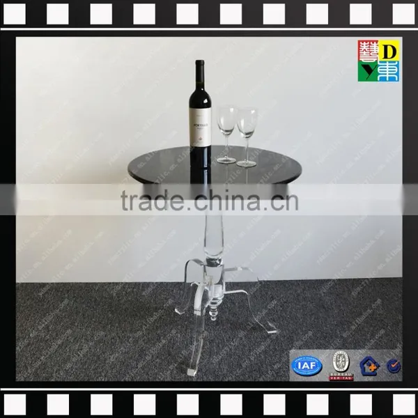 Modern Design Acrylic Console Side Table Clear Lucite Round Coffee Table From China Manufacturer photo-3