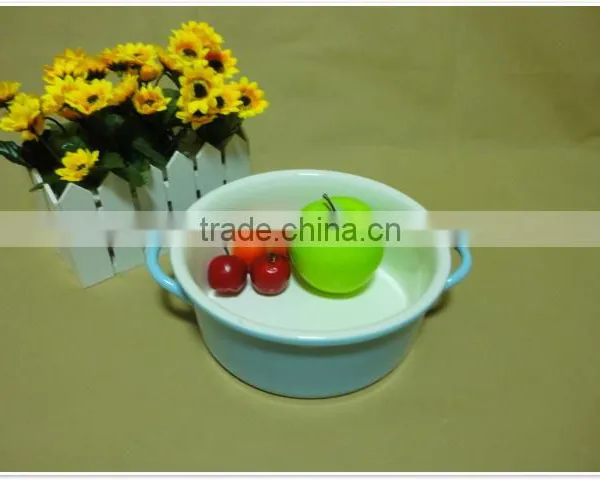 2014 Wholesale With Two Handle Colored Ceramic Bakeware photo-2