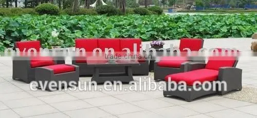 ESR-7273 Rattan Sofa Set With Pillows photo-2