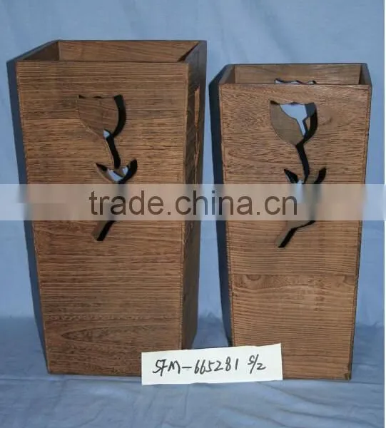 Antique Decorative Wooden Vase photo-6