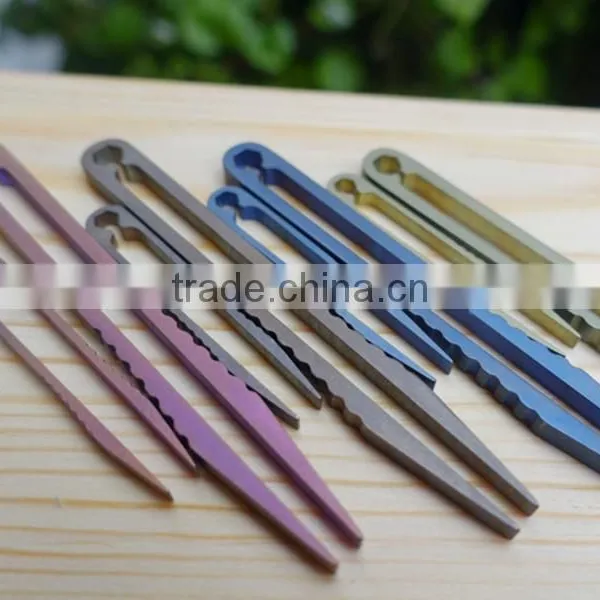TK-2878 Trumpet Outdoor Camping Travel Home EDC TC4 Titanium Alloy Tweezer photo-4