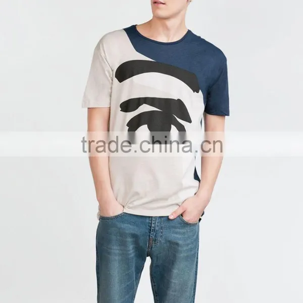 Short Sleeved Round Neck Man T-shirt With Face Printed Blend Fine Jersey Mens O-neck Eco t Shirt photo-2
