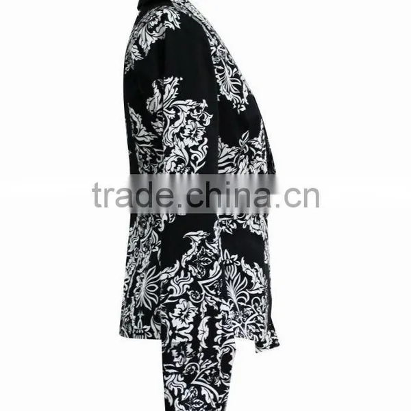Hot Sale Fashion Design Long Sleeve Symmetrical Print Lady/woman Suit photo-2