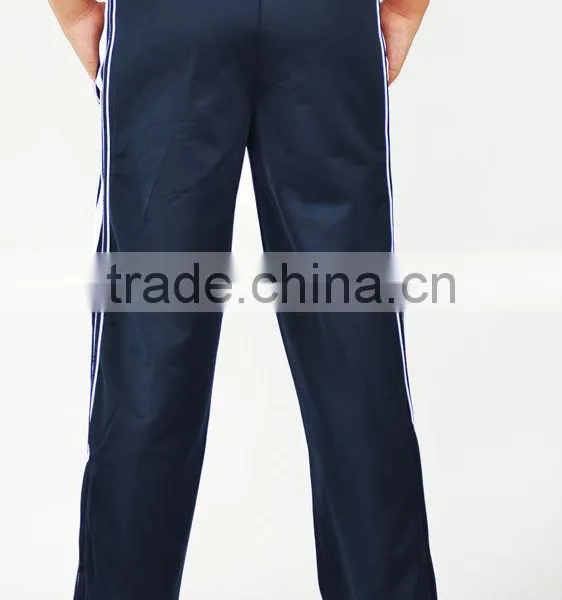 Hotest Sale Sport Pants 200g Polyester Tricot With Inner Brushed Pants With Zipper on Hem photo-2