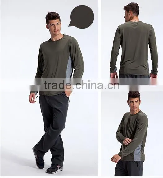 Brief Figuring Style 100% Polyester Casual Mens Long Sleeve t Shirt Sport t Shirt photo-4