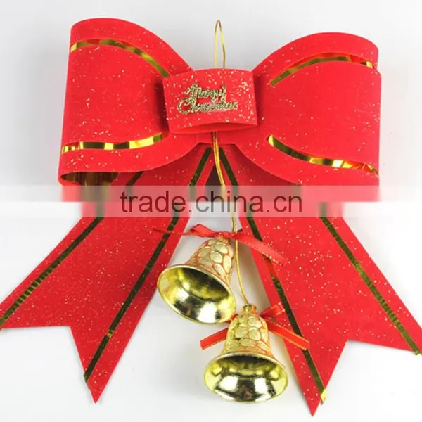 HFR-T309 Christmas Bowknot and Bell Pendants Big Lots Christmas Decorations photo-2