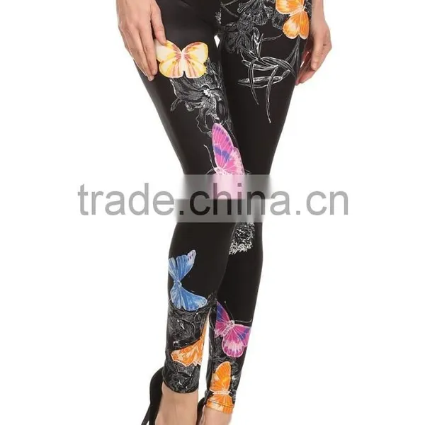 MGOO 2017 New Arrival Customsied Polyester Spandex Leggings All Over Sublimation Print Stretch Waist Running Leggings photo-2