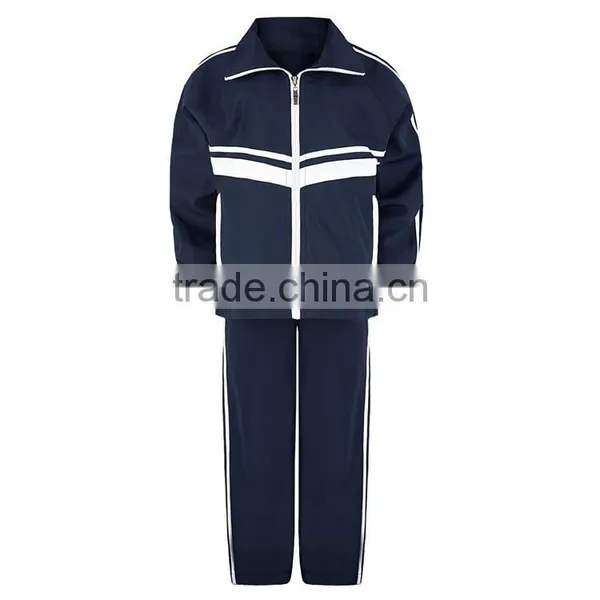 2016 Custom Kids Full Zip Tracksuit Jacket High Quality Sports Tracksuit Girls Boys Stripe Jogging Tracksuit photo-2