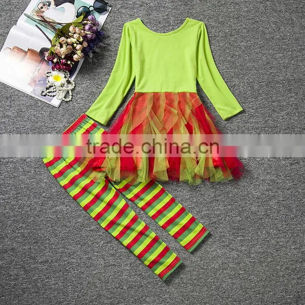 2016 Christmas Boutique Girl Baby Clothes Clothing Set Christmas Gift photo-2