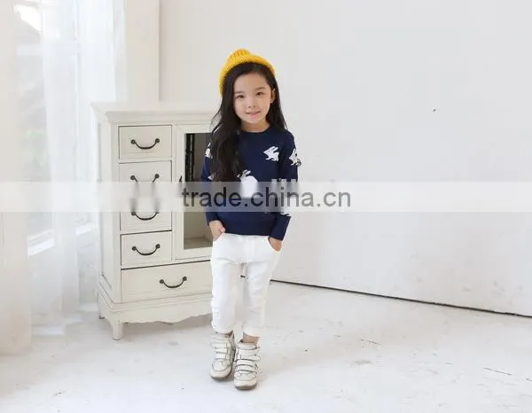 2016 New 3-7 Years Bohemia Style Sweater Cute Cartoon Cotton Girl Backing Sweater photo-4