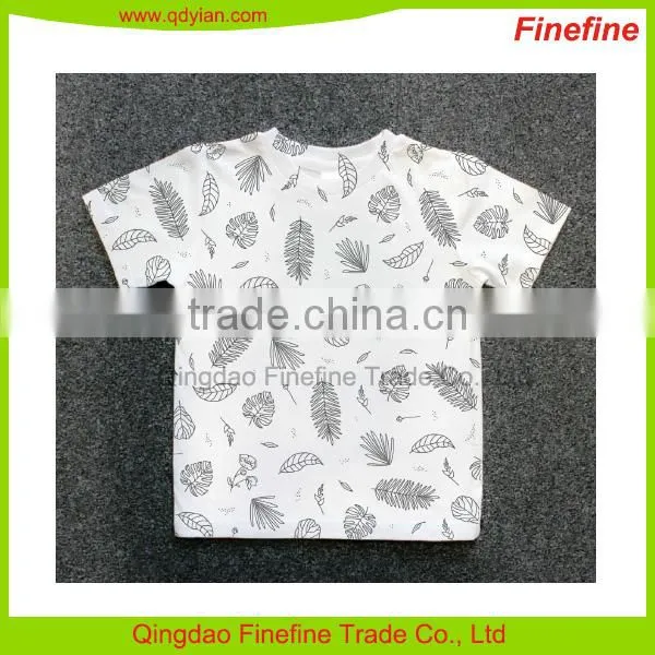Custom Baby Kids Allover Printed Cotton Jersey Summer T Shirt photo-4