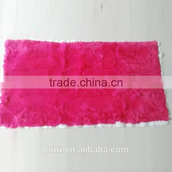 Daying Origin Rabbit Fur Plate Real Rabbit Pelt Plates Dyed Colors Rabbit Fur Skin Plates photo-2
