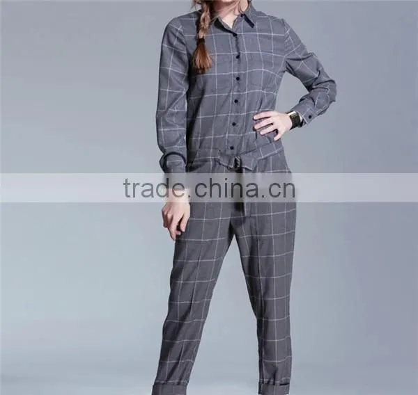 Modern Grid Individual Tooling Women's Leisure Jumpsuit photo-2