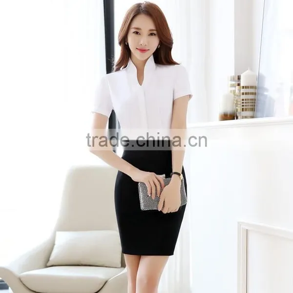 2017 Korean Design Pure Color Short Sleeve Polyester & Cotton Mix Ladies Tops Fashion Women Blouse photo-6