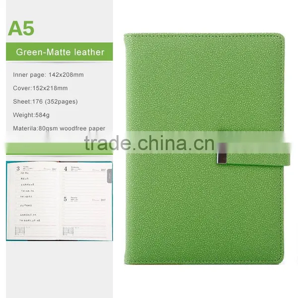A5 Matt Discolorment PU Cover Planner With Clasp Button Embossed/debossed Logo Organizer Person Diary photo-6