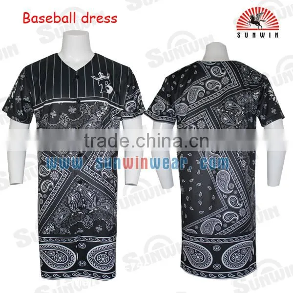 Short Sleeveless Buttons Custom Baseball Jersey for Men photo-3