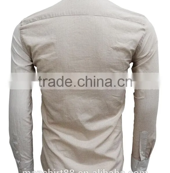 Latest Shirt Designs Fashional Linen&Cotton Special Contrast Slim Fit Shirts for Men photo-3