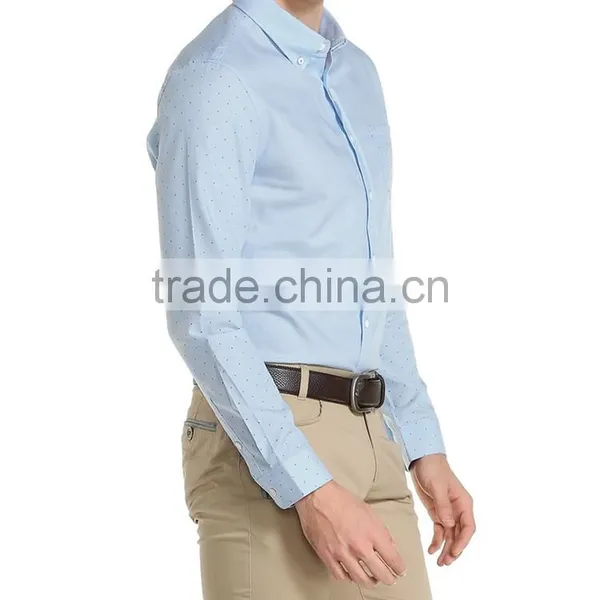 Long Sleeve 100% Cotton Shirts for Men Polka Dot Funky Shirts for Men photo-4