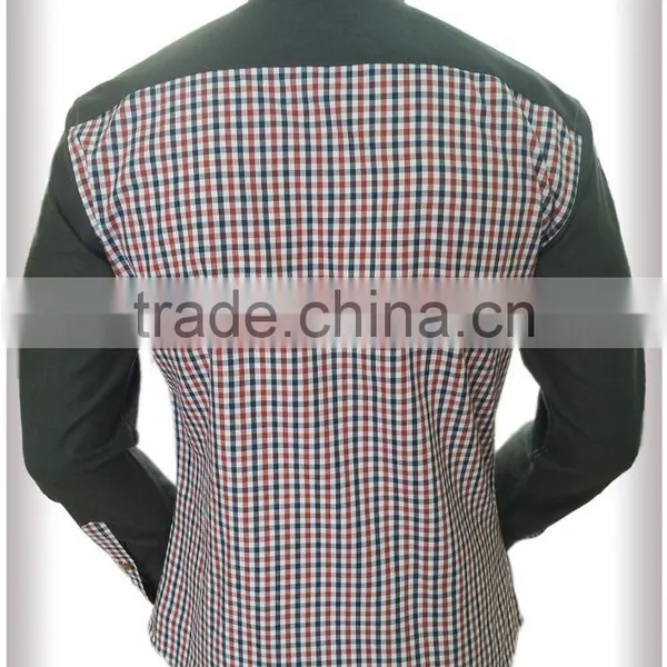 Latest Design Twill Checked With Folder Pocket Contrast Casual Men's Shirt photo-4