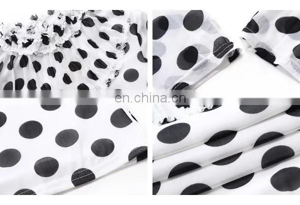 Stand Collar Long Sleeve Women's Polka Dot Shirt Womens Blouse photo-6