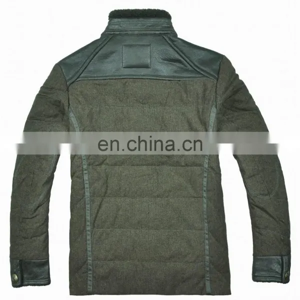 2015 Lastest Fashion Mens Handsome Long Green Leather Jacket photo-2
