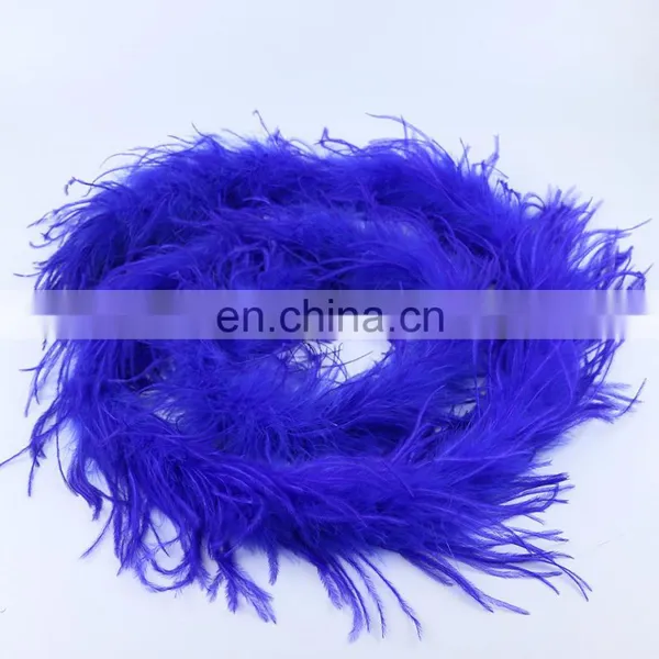 Fashion Colorful Ostrich Feather Boa Cheap Blue Feather Boas photo-2