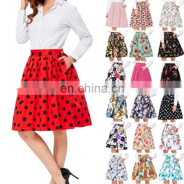 Grace Karin Vintage Pinup 50S 60S Polka Dots Cotton Skirts CL6294-2# photo-5