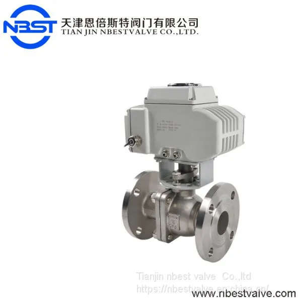 Electric Actuator Water Gas Oil Motorized Ball Valve Flange Type photo-2