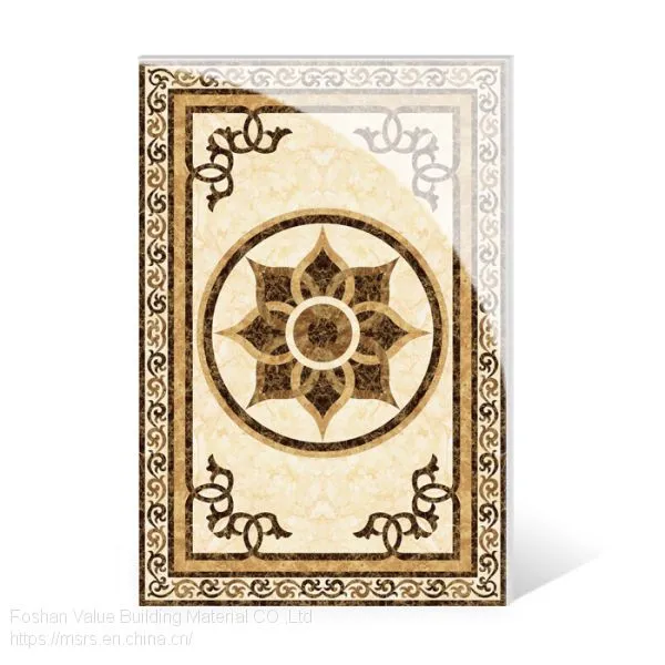Decorative 1200x1800 Polished Golden Crystal Carpet Porcelain Floor Tile
