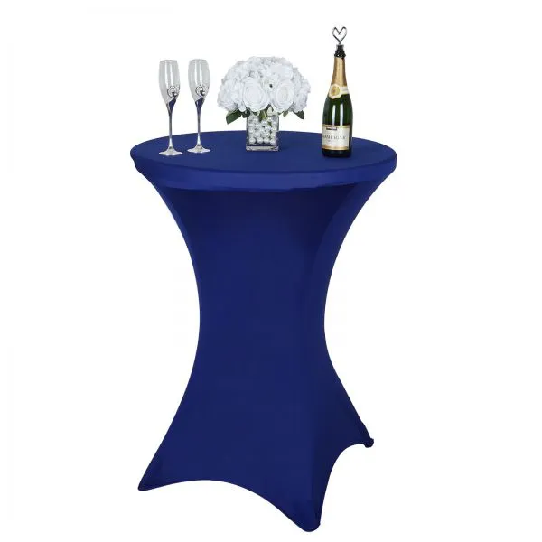 Cocktail Table Covers Stretch Spandex White Cocktail Table Cover Cloth for Wedding,Banquet and Party photo-3