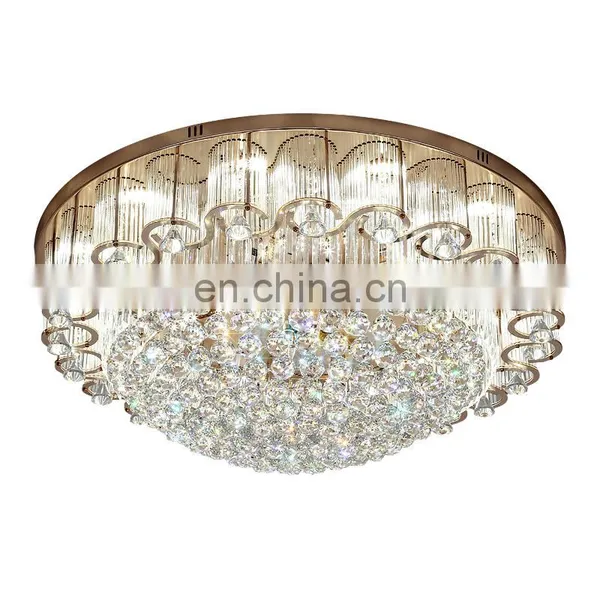LED Crystal Ceiling Lights Modern Round Design Living Room Bedroom Hotel Lobby Suspended Ceiling Lighting photo-4
