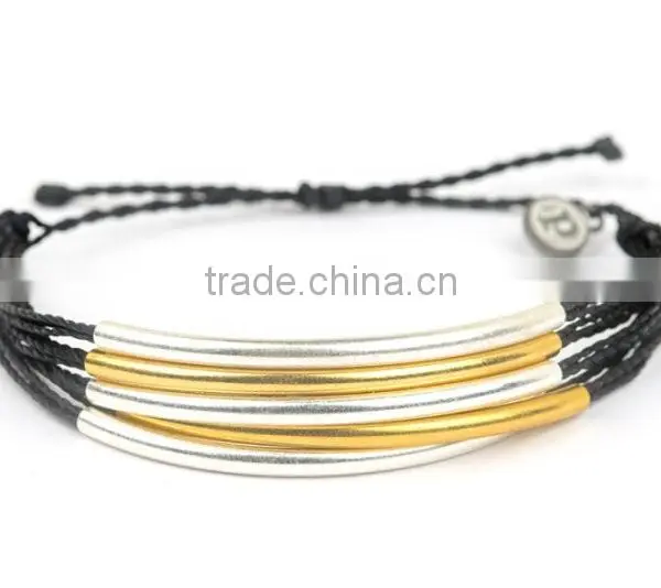 Hand Woven String Tube Copper Magnetic Bracelet for Girl photo-6