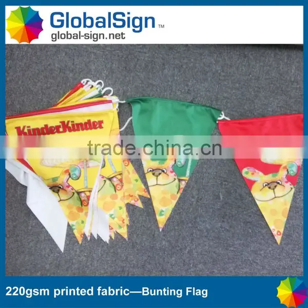 Shanghai GlobalSIGN Sublimation Printed 220gsm Polyester Bunting Flags photo-6