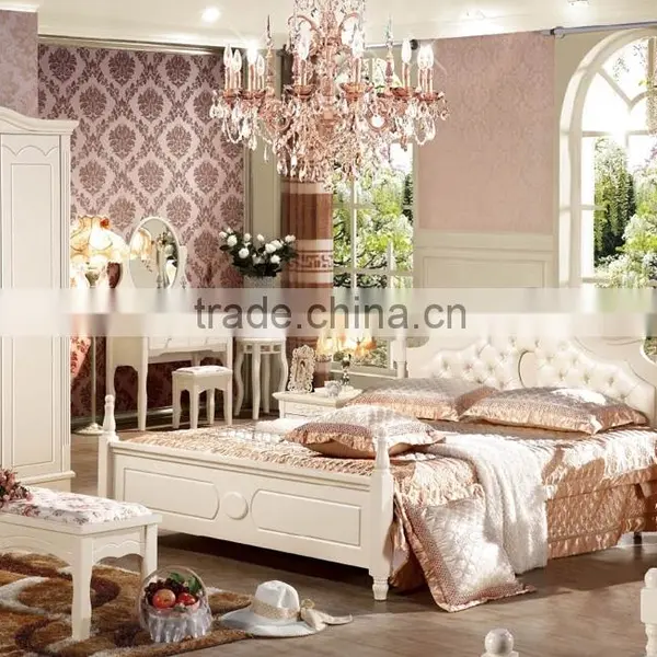 Europe style Solid wood bed design,antique solid wood bed