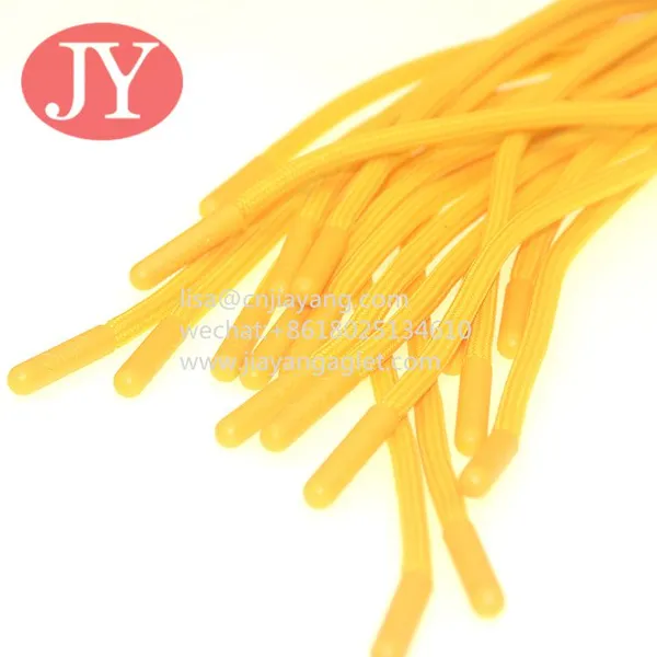 Hot Selling Solid Color Polyester Drawstring With Shoestring Aglet Tips TPU Plastic Aglet Cord photo-3