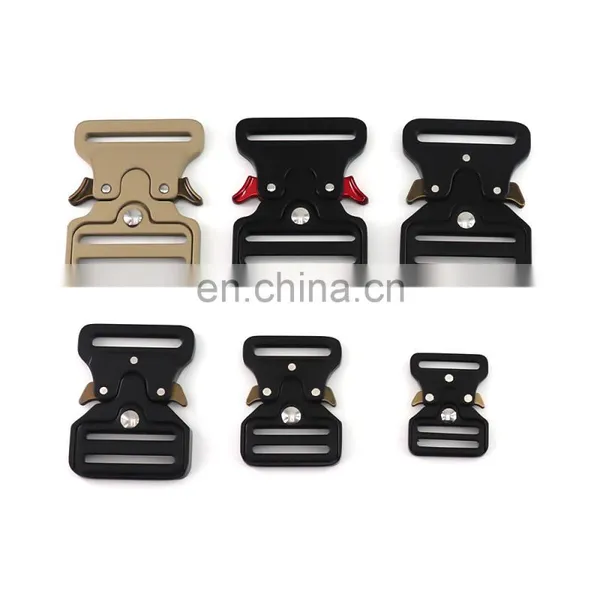 Factory Supply Adjustable Tactical Belt Buckle Metal Side Quick Release Buckle Dog Collar Buckle photo-2