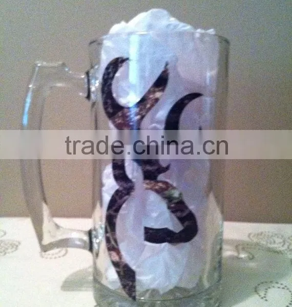 Large Printing Beer Glass Mug
