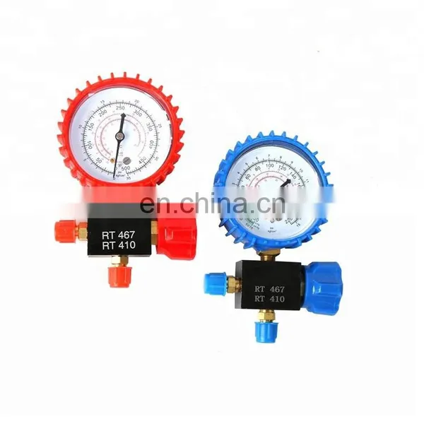 Conjunto de manômetros monobloco de alumínio CT-466 ALA para sistema de refrigeração HVAC e ar-condicionado automotivo, manômetro monobloco para recarga de gás do ar-condicionado photo-2