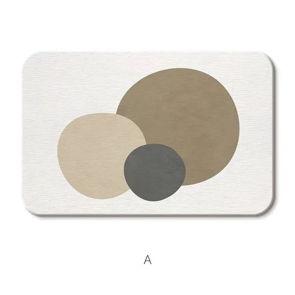 Wabi Sabi Style Custom Printing Diatomite Stone Bath Mat for Bathroom photo-5