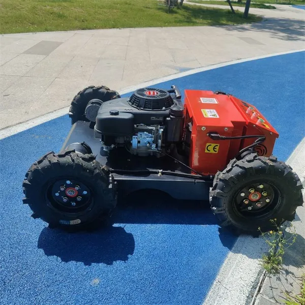 Agriculture Gasoline Powered Walking Speed 0~6Km/H Remote Operated Grass Cutter photo-4