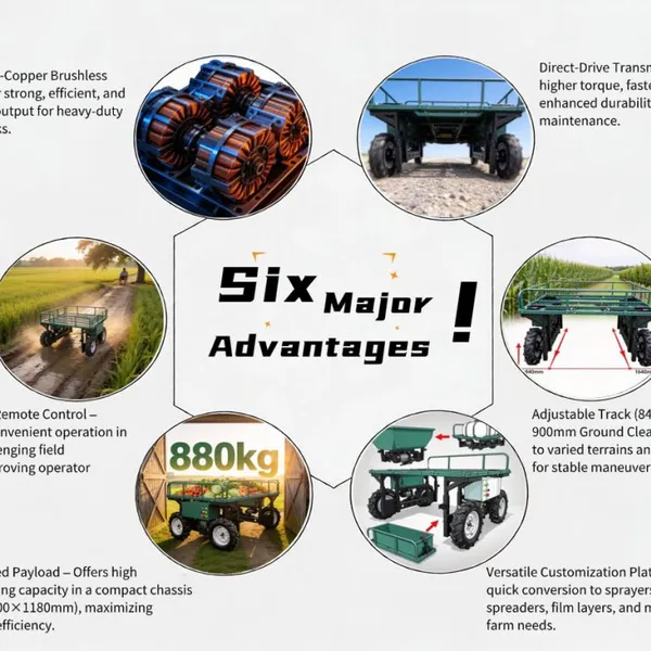 Next-Gen Agricultural Machinery: Ultra-Tough Remote Control Transport Platform in Action photo-5